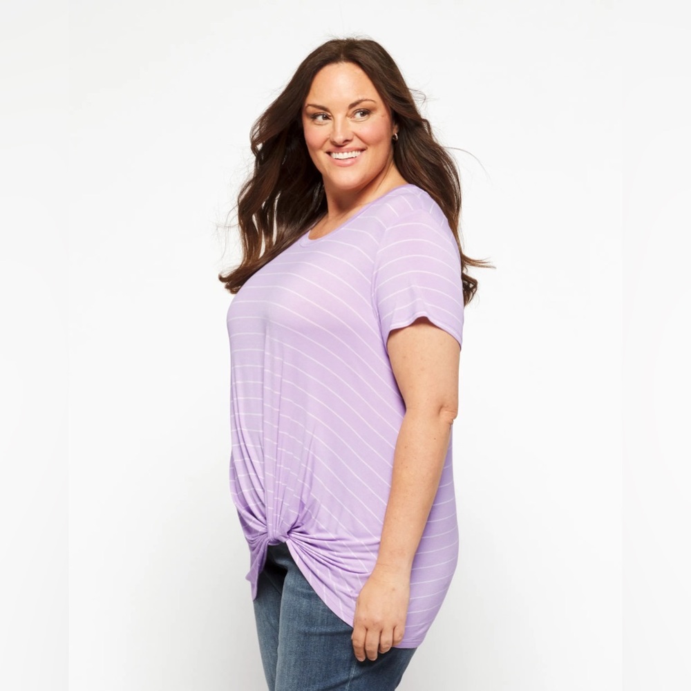 Levie Knot Front Knit Tee